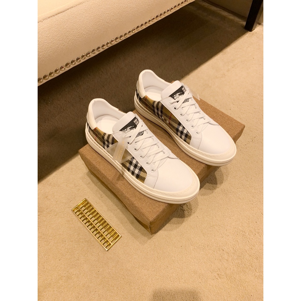 Giày sneakers nam da thật Burberry BBR họa tiết, kiểu dáng cổ điển, nhẹ nhàng nhưng vẫn mang đến sự trẻ trung