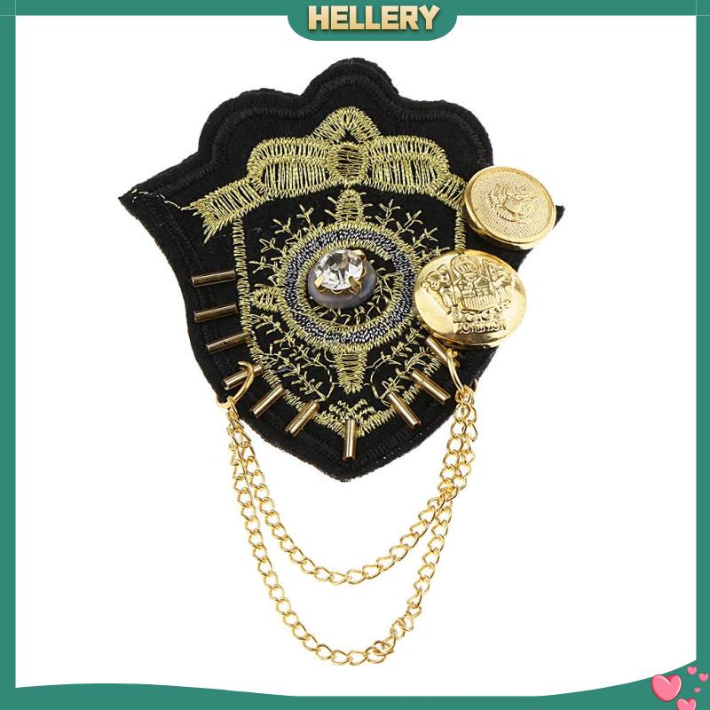 [HelleryVN] Ghim Cài Áo Bằng Bạc Hóa Trang Farbic Phong Cách Retro Anh Quốc Hợp Thời Trang