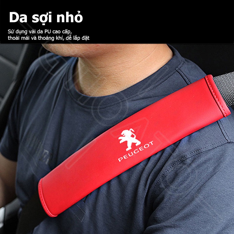 GTIOATO Da DâY Đai An ToàN Ô Tô CàI DâY An ToàN Ô Tô BọC DâY An ToàN Xe HơI Đệm Bọc Dây Đai An Toàn Xe Hơi Phụ KiệN Ô Tô Phụ KiệN Trang Trí Ô Tô Cho Peugeot 3008 2008 5008 208 Traveller