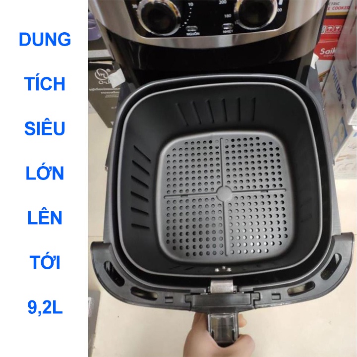 Nồi Chiên Không Dầu Sharp  Dung Tích Lớn 9,5L,Công Nghệ Chiên 360 độ,Nhập Khẩu Thái Lan, Bảo Hành Chính Hãng 12 TH