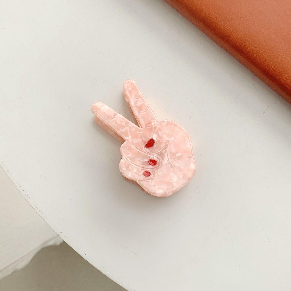 Kẹp Tóc Càng Cua Hình Hoa Hồng / Mặt Cười Bằng Acrylic Dễ Thương Cho Nữ WMES15H