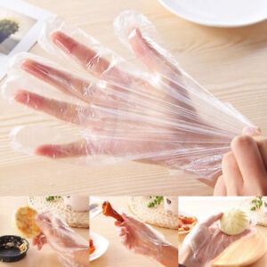 100 Găng tay trong suốt chất liệu cấp thực phẩm dùng một lần