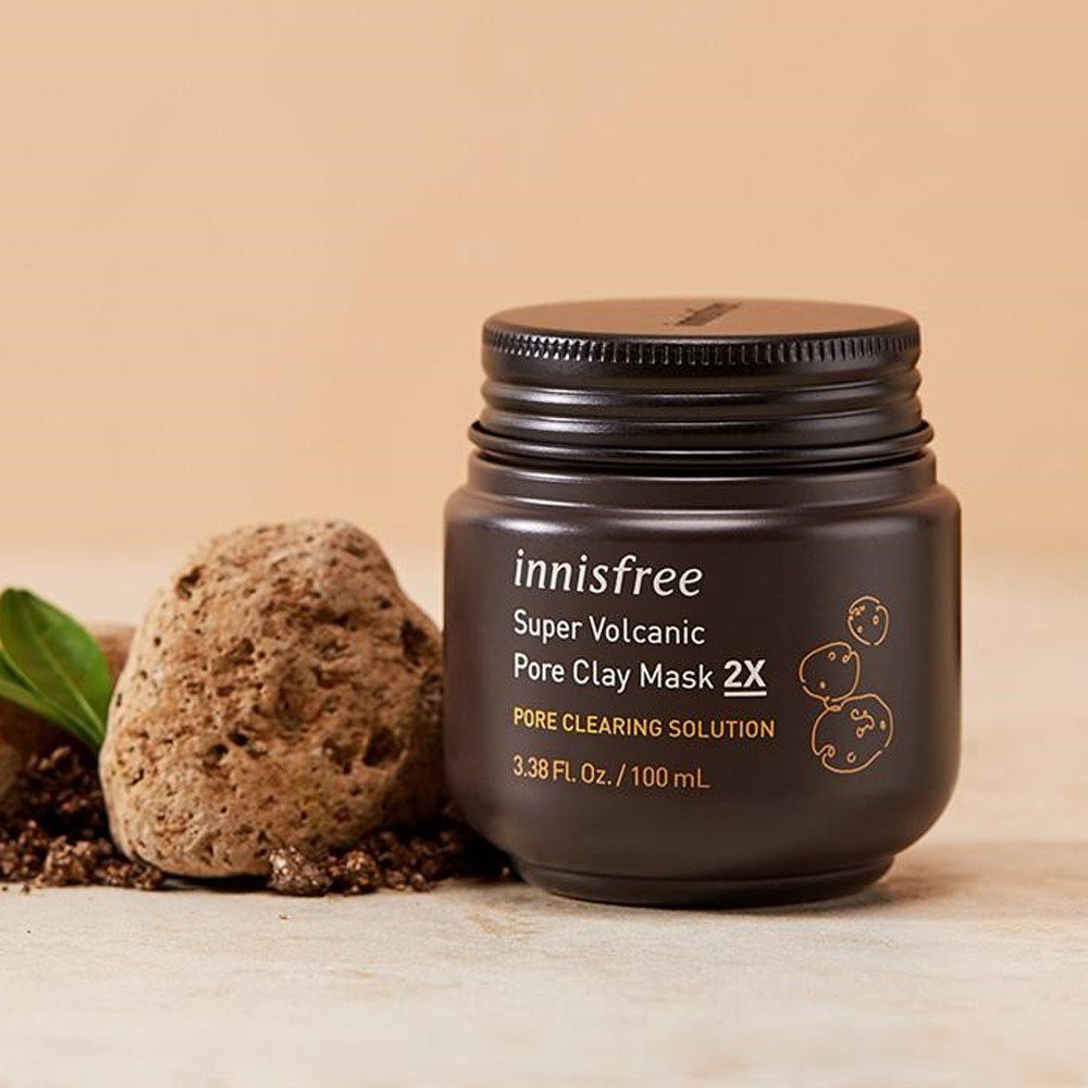 Mặt Nạ Đất Sét Chăm Sóc Lỗ Chân Lông Innisfree Super Volcanic Pore Clay Mask 2X 100ml - NEDEVI Chính Hãng