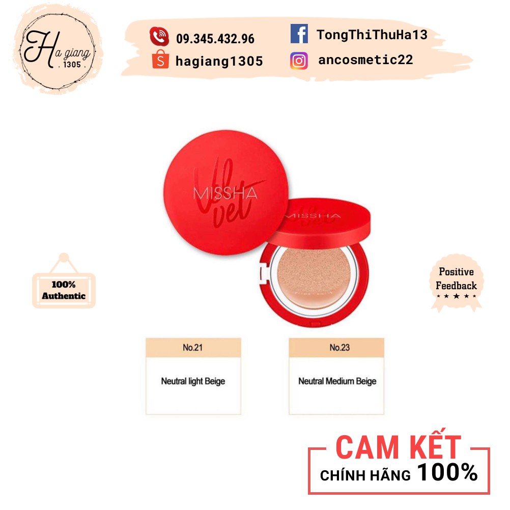 Phấn nước Missha Velvet Finish Cushion Spf 50/PA++ | BigBuy360 - bigbuy360.vn