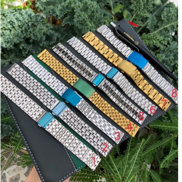 Dây Đồng Hồ Thép Không Gỉ 7 Mắt Đầu Bằng Tặng Kèm Dụng Cụ Thay Dây