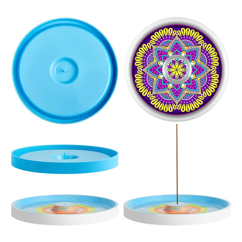 Khuôn Silicone Làm Giá Đỡ Epoxy Resin Màu Xanh Dương