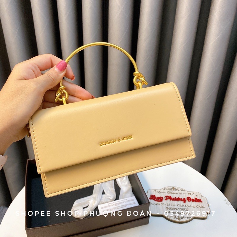 Túi Cê Ka quai Kiềng size mini 19cm nhiều ngăn kèm hộp