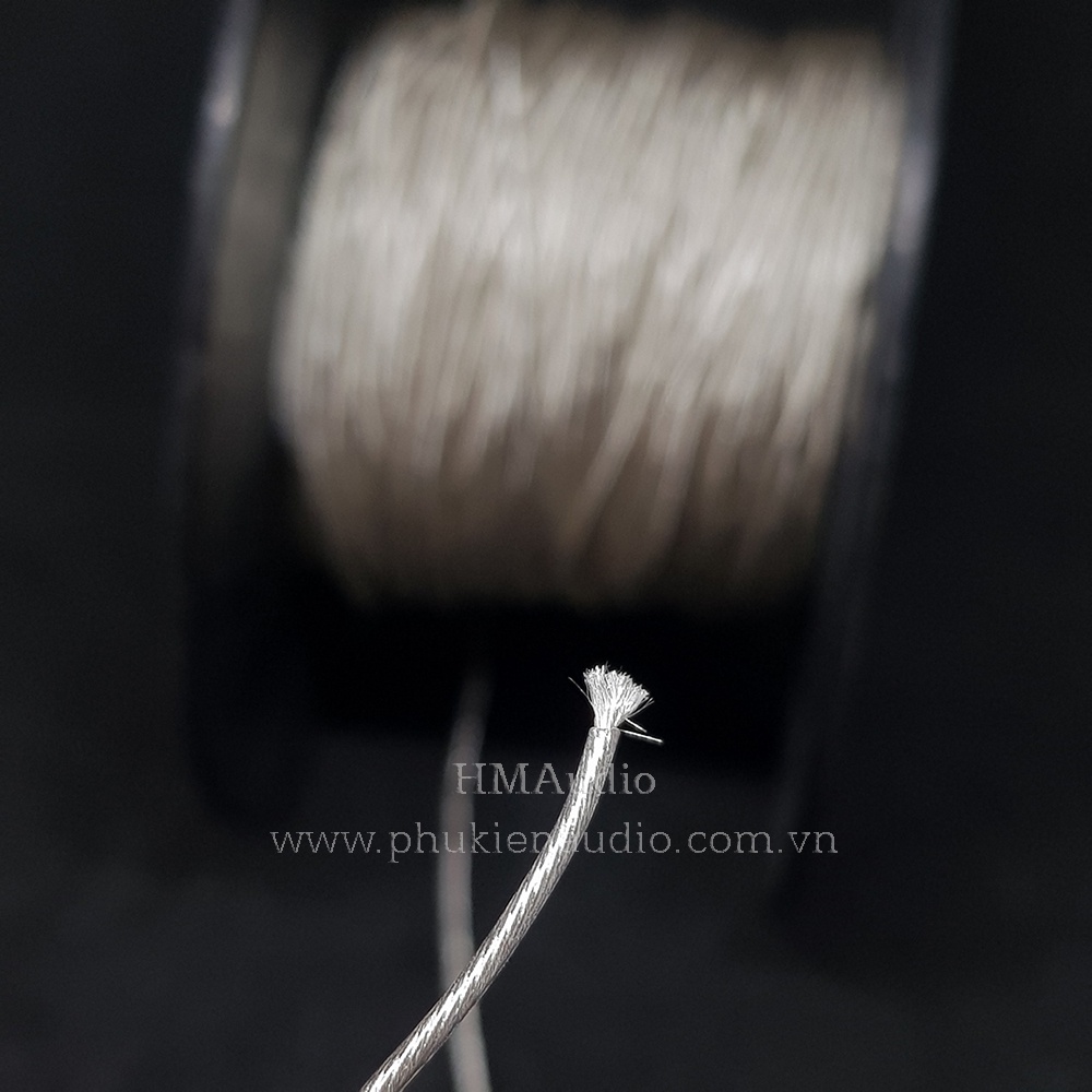 Dây cáp tai nghe đồng mạ bạc OFC đường kính 1.2mm