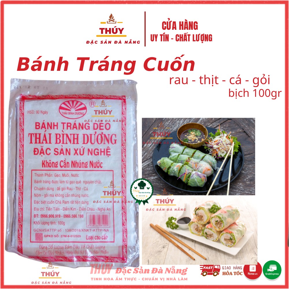 Bánh Tráng Dẻo Dùng Cuốn Rau - Thịt Cá - làm Ram - cuộn gỏi - gói 100gr 30 đến 40 lá bánh