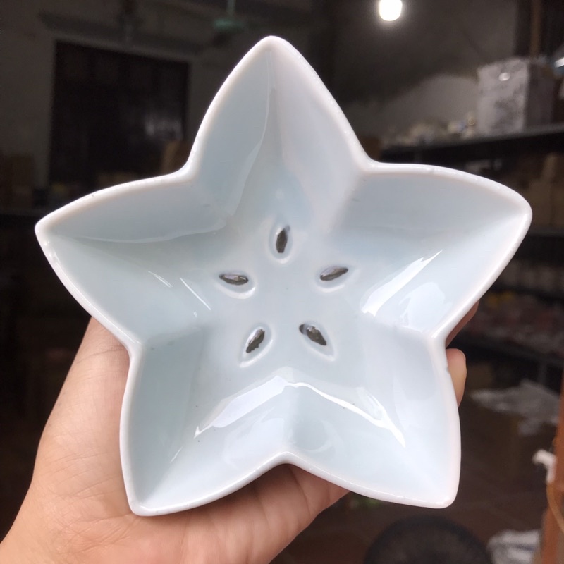 Bộ bát đĩa/Set bát đĩa hoạ tiết VOI màu xanh decor cho bé ăn dặm