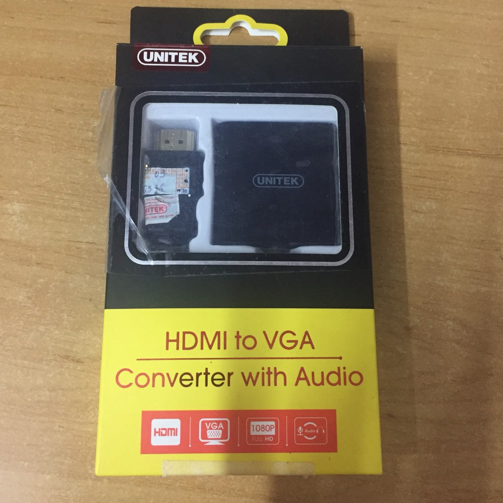 Thanh lý Cáp chuyển đổi HDMI sang VGA + Audio Unitek (Y6333)