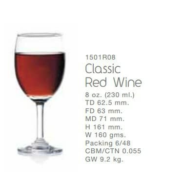 Bộ 6 ly vang ocean 501R08