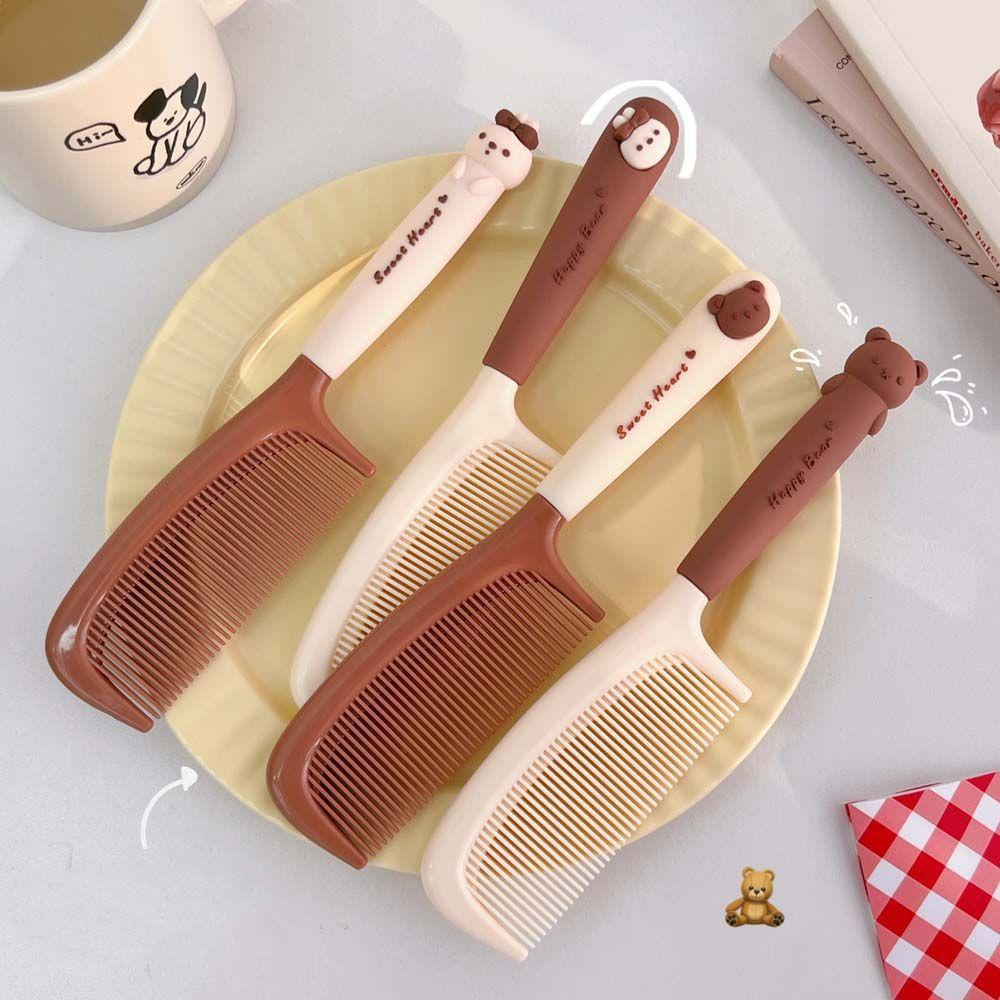 Lược Chải Tóc Tay Cầm Hình Gấu / Thỏ Hoạt Hình Đáng Yêu Cho Nữ