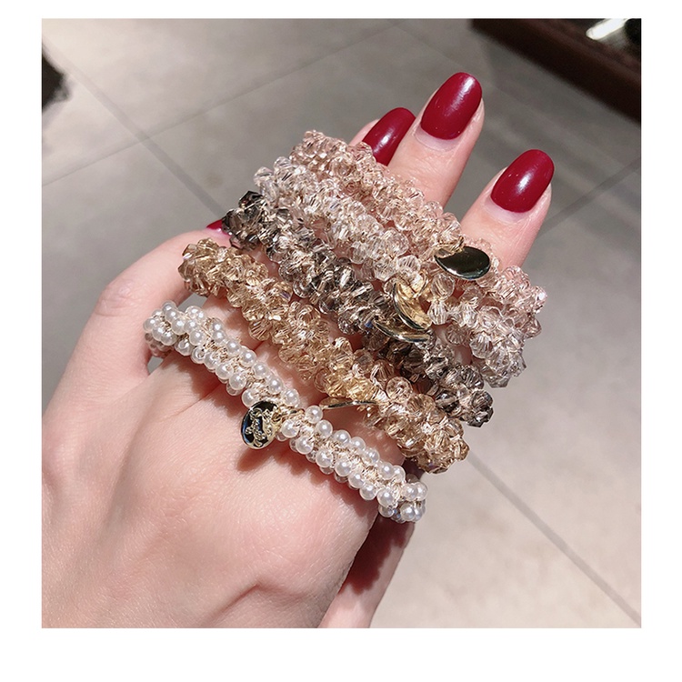 Dây buộc tóc pha lê có thể làm vòng đeo tay - Nalita shop