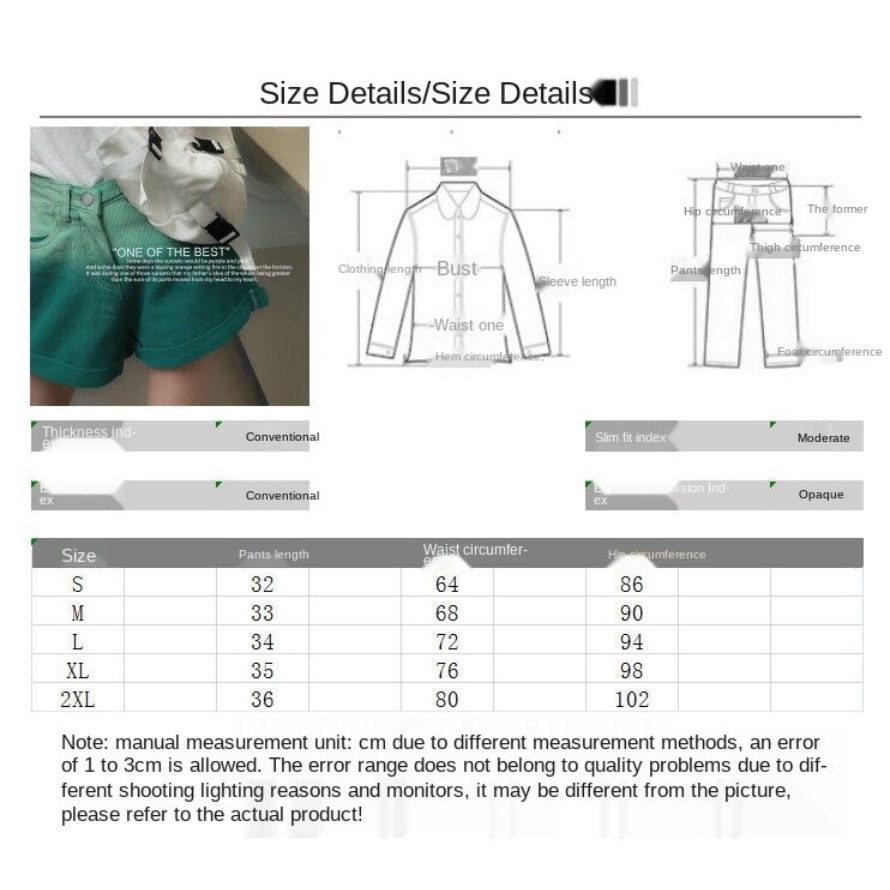 Quần Short Denim Lưng Cao Ống Rộng Phối Màu Gradient Thời Trang Hàn Quốc Cá Tính Dành Cho Nữ S-2Xl