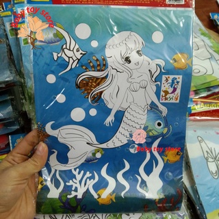 Tranh tô màu nước cho bé