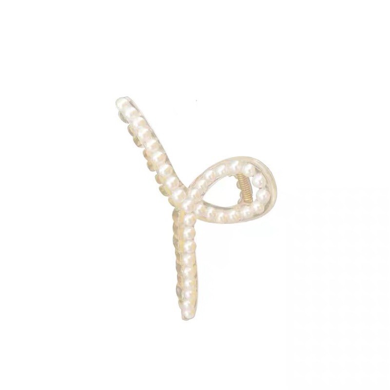 Kẹp tóc thẳng đính hạt phong cách Hàn Quốc