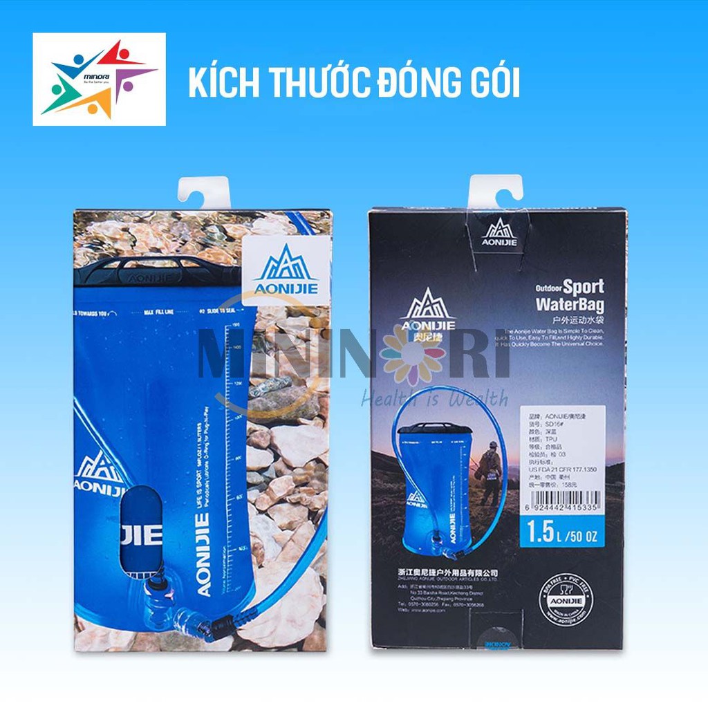 [Mã MINI20k hoàn 10% đơn 199K tối đa 20K xu]Bình Nước Thể Thao 2L, 1,5L, 3L Vest Nước Aonijie SD161-SD163-SD165