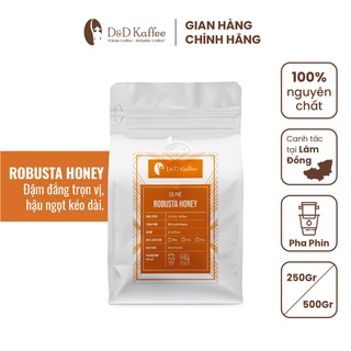 Cà phê Robusta Honey Gói 250gr 500gr, Cà phê nguyên chất 100% rang mộc - D&D Kaffee
