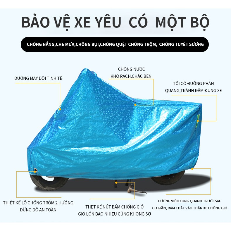 Bạt che nắng mưa ô tô / xe đạp / xe máy, xe máy phù hợp với các dòng xe trong vòng 1.9 mét