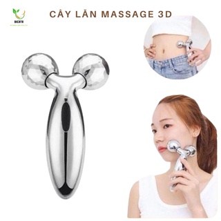 Cây Lăn Mát Xa (Massage) Mặt 3D Giúp Thon Gọn Nâng Cơ Mặt Bicata DICLMX3D