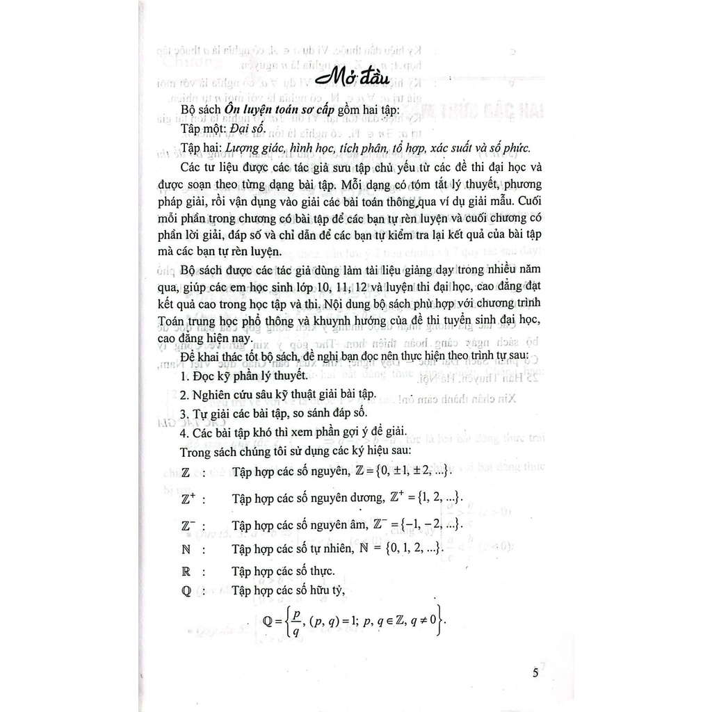 Sách - Ôn Luyện Toán Sơ Cấp Tập 1 - Đại Số