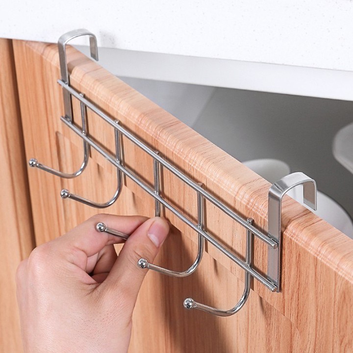 Giá Treo Đồ , Móc Inox Treo Đồ Gắn Sau Tủ Cánh Cửa Nhà Tắm Phòng Bếp Dán Tường vrg1432