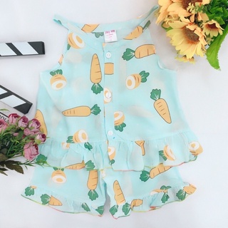 Bộ đùi bé gái vải tole/lanh loại 1 size 13kg-15kg