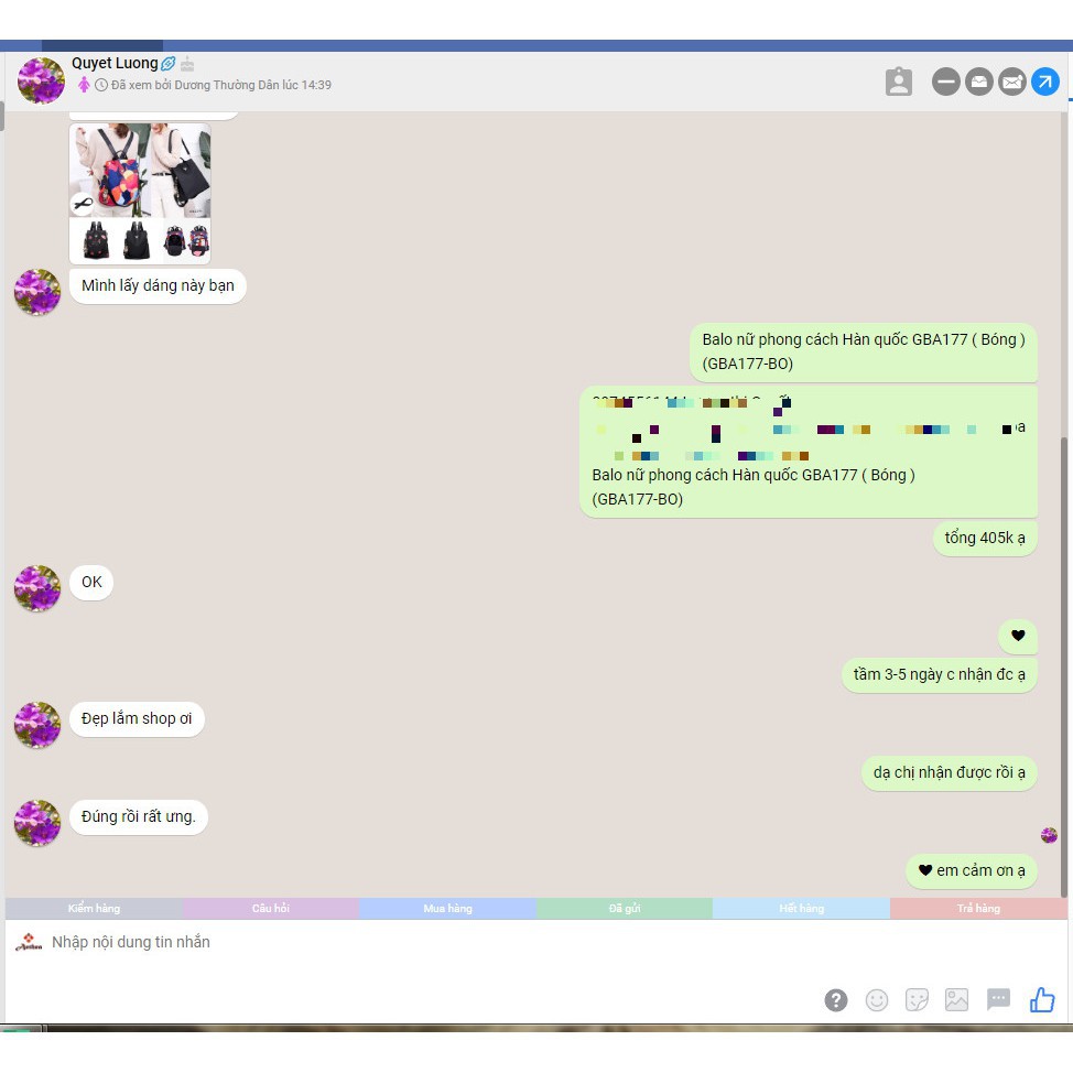 Balo kiêm túi xách, siêu nhẹ không thấm họa tiết bong bóng dạo phố, du lịch, đi học, đi làm GBA177