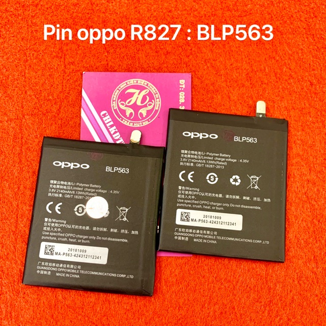 Pin oppo R827/ Find 5mini : BLP563 zin-mới
