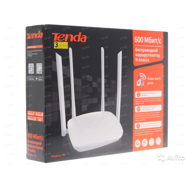 Bộ Phát Wifi Chuẩn N 600Mbps Tenda F9