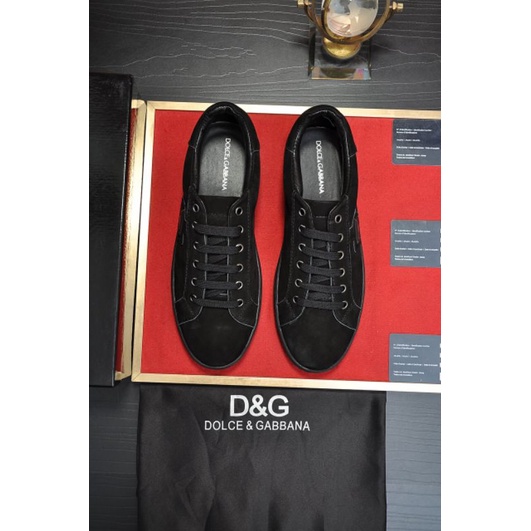 giày thể thao nam da thật kiểu buộc dây dáng basic dễ đeo Dolce&gabana DG