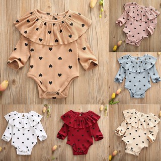 Áo liền quần in hình trái tim cho bé gái
