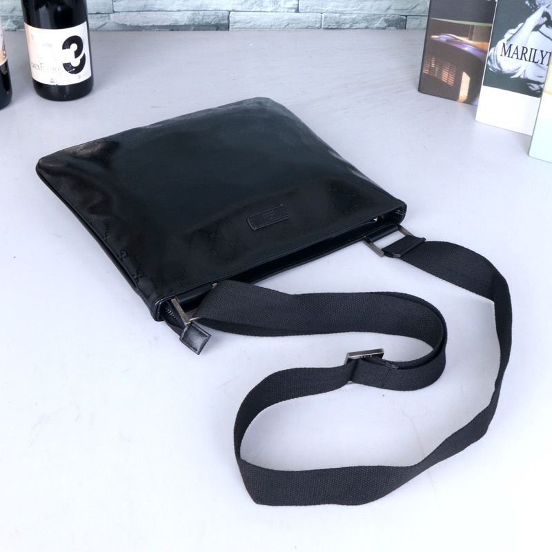 Túi đeo chéo nam Gucci GC da thật cao cấp size 32 dây đeo vải có thể điều chỉnh