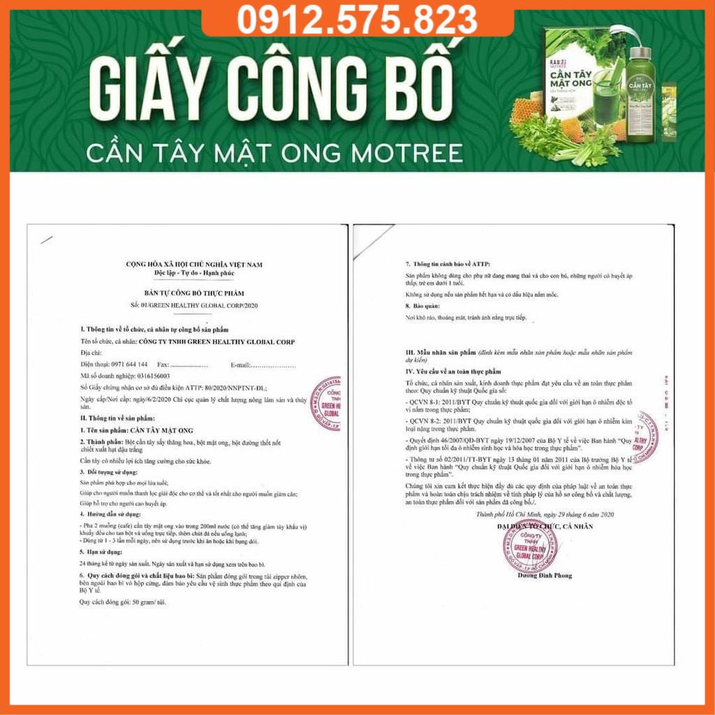 [CHÍNH HÃNG] Bột cần tây, Cần tây mật ong Motree, hộp 14 gói giúp giảm cân, dáng đẹp, thanh lọc cơ thể