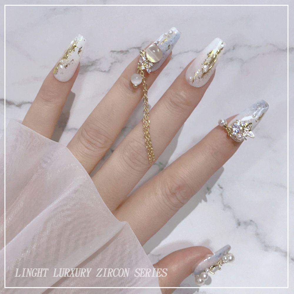 [Hàng mới về] Phụ kiện trang trí móng tay 3D nhiều hình dạng tùy chọn DIY