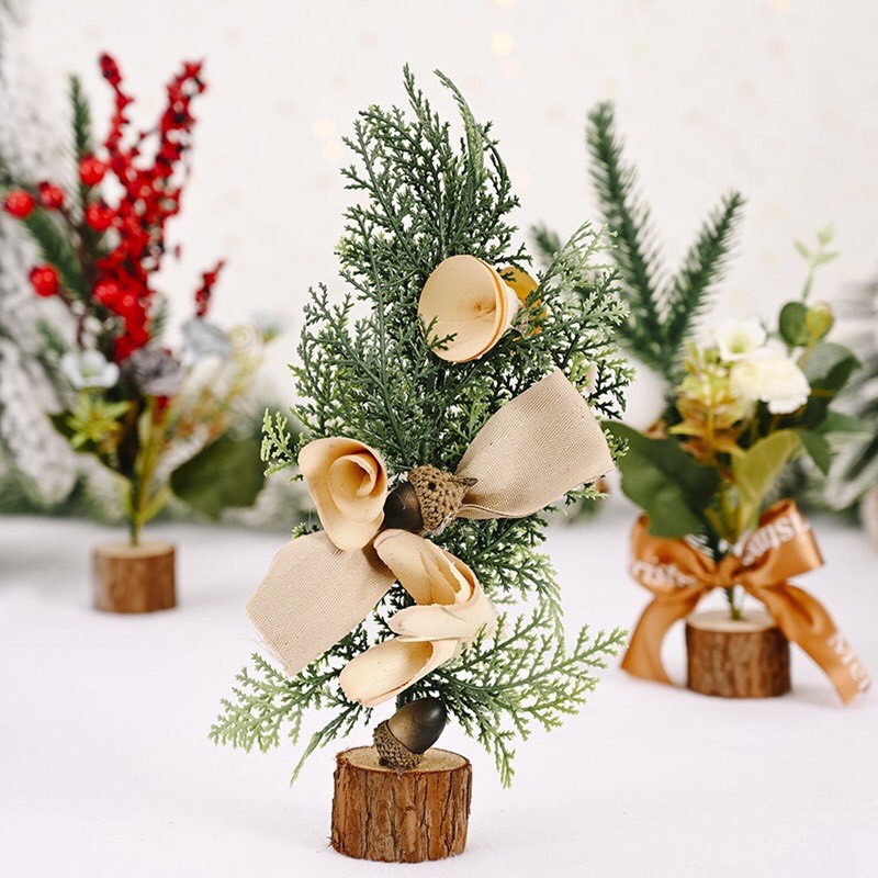 Cây thông noel mini trang trí để bàn siêu xinh