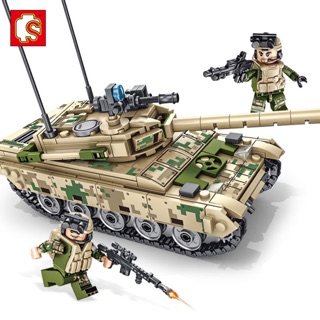 Mô hình đồ chơi lego lắp ráp khối nhựa xe tăng