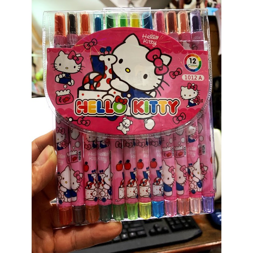 Sáp vặn Hello Kitty 12 màu 1012A