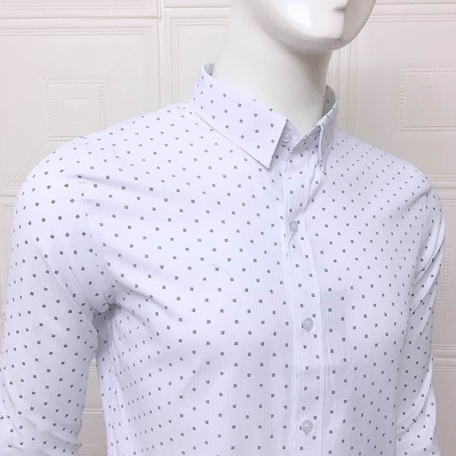 Áo sơ mi nam dài tay cao cấp Họa tiết chấm bi , chất cotton phong cách lịch lãm công sở(SMK) | BigBuy360 - bigbuy360.vn