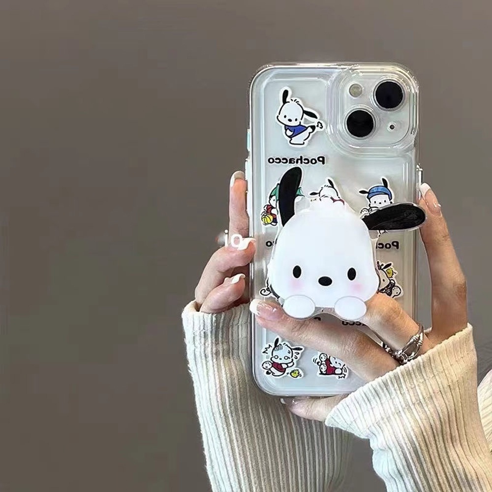 Giá Đỡ Điện Thoại Bằng Nhựa Họa Tiết Chú Chó Hoạt Hình Phong Cách Hàn Quốc Dễ Thương