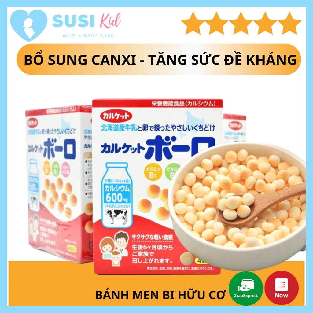 Bánh bi men sữa Calket Boro Nhật Bản 80g