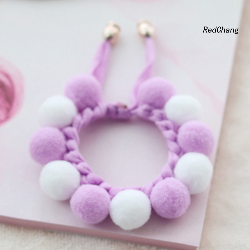 Khăn Choàng Cổ Đính Quả Bông Xinh Xắn Cho Thú Cưng