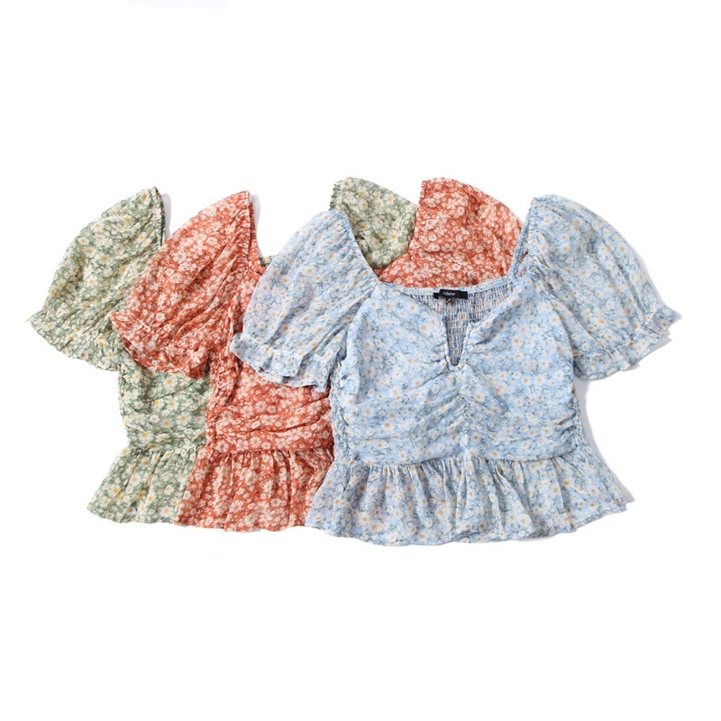 Áo hoa nhí peplum blashe