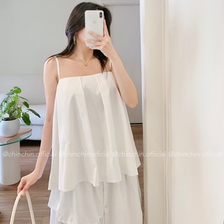 Áo hai dây xoè xếp li