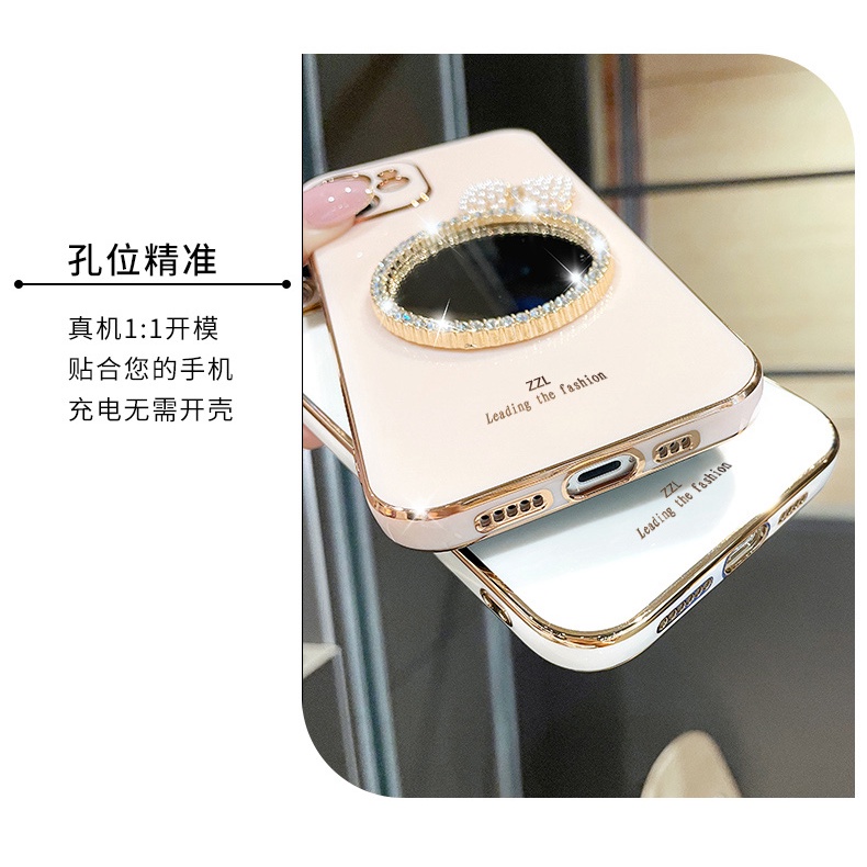 Ốp Điện Thoại Gắn Gương 3D Cho iPhone 6 plus 6s plus 7 plus 8 plus xs max xr 11 pro max 12 pro max 13 pro max 14 plus 14 pro max