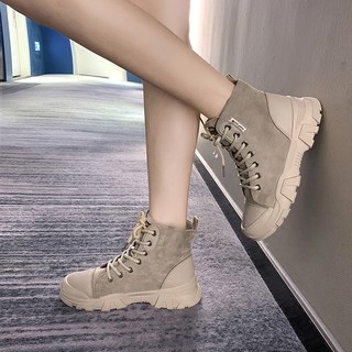 Giày bốt đế dày phong cách Anh 2019 cho nữ