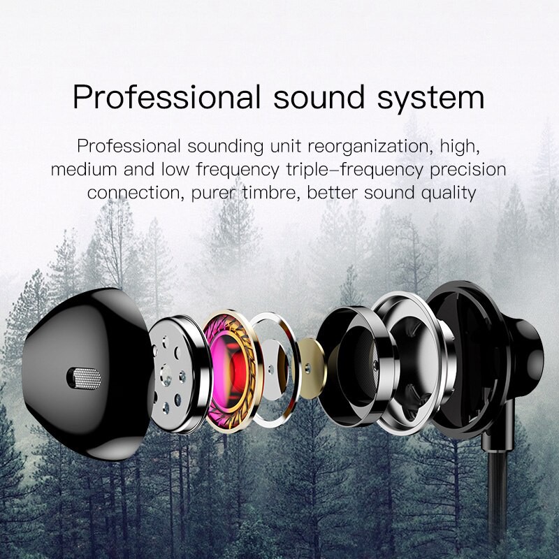 Tai nghe jack Type-C hiệu Baseus Encok Wire Earphone C06 âm thanh Hi-Fi chất lượng cao - Hàng chính hãng