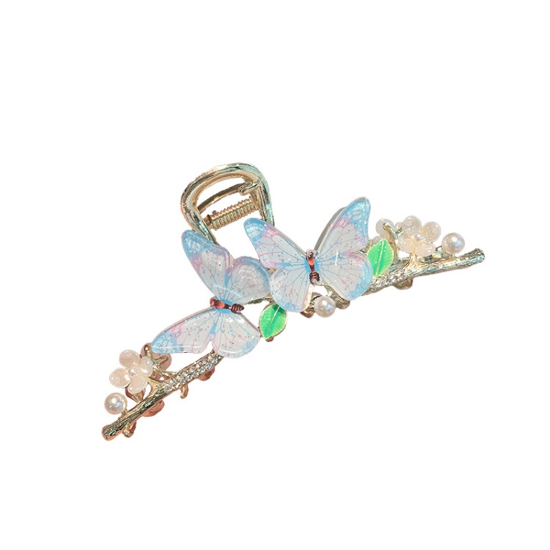 Kẹp Tóc Kim Loại Họa Tiết Hoa Và Bướm Thời Trang Nhật Hàn Thanh Lịch