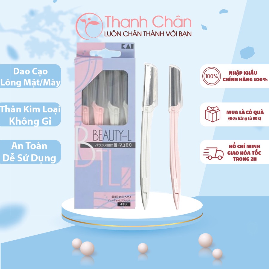 Dao Cạo Lông Mặt Thân Kim Loại Kai Razor Beauty-L